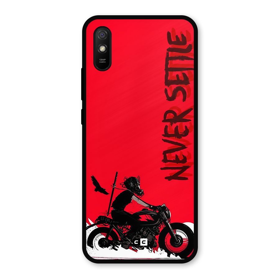 Never Settle Ride Metal Back Case for Redmi 9i