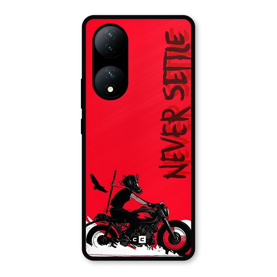 Never Settle Ride Metal Back Case for Vivo T2