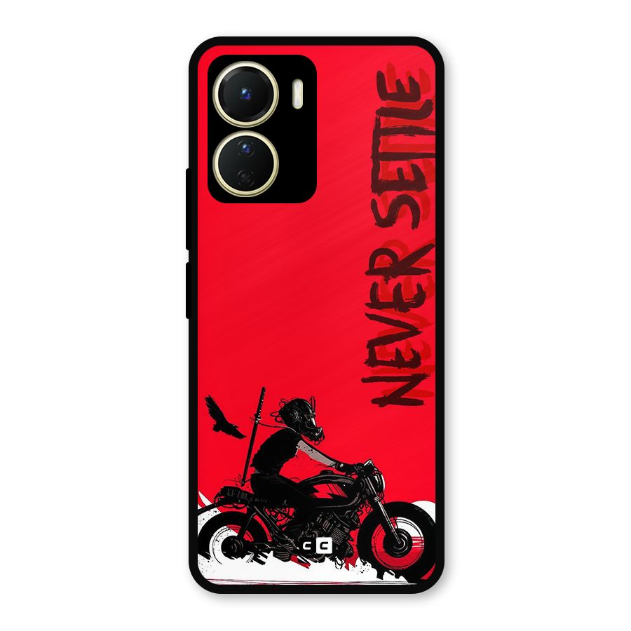 Never Settle Ride Metal Back Case for Vivo T2x