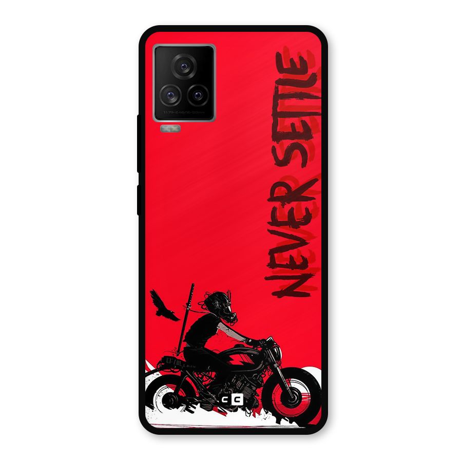 Never Settle Ride Metal Back Case for iQOO 7 Legend 5G