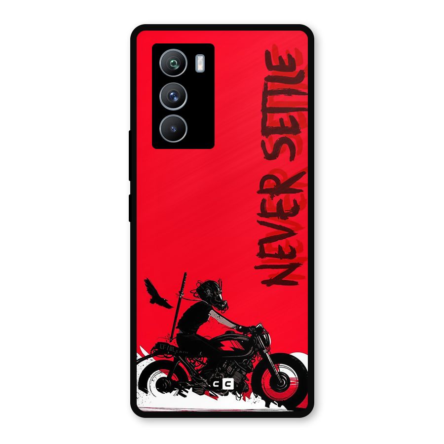 Never Settle Ride Metal Back Case for iQOO 9 SE