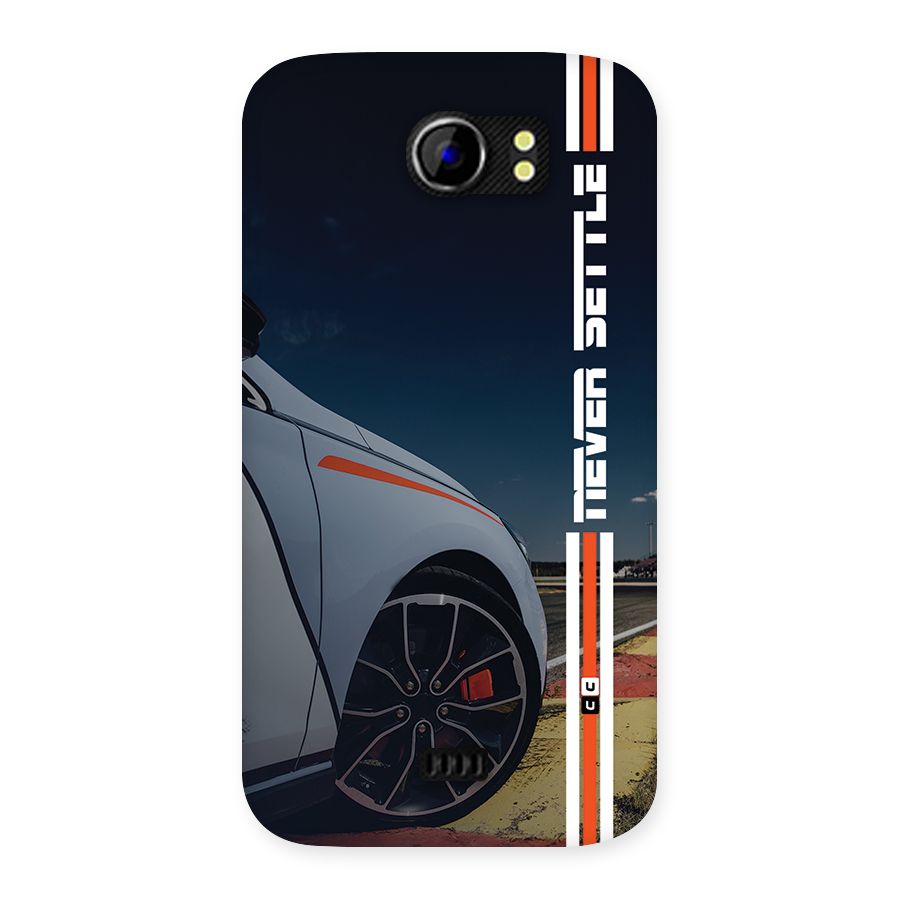 Never Settle SuperCar Back Case for Canvas 2 A110