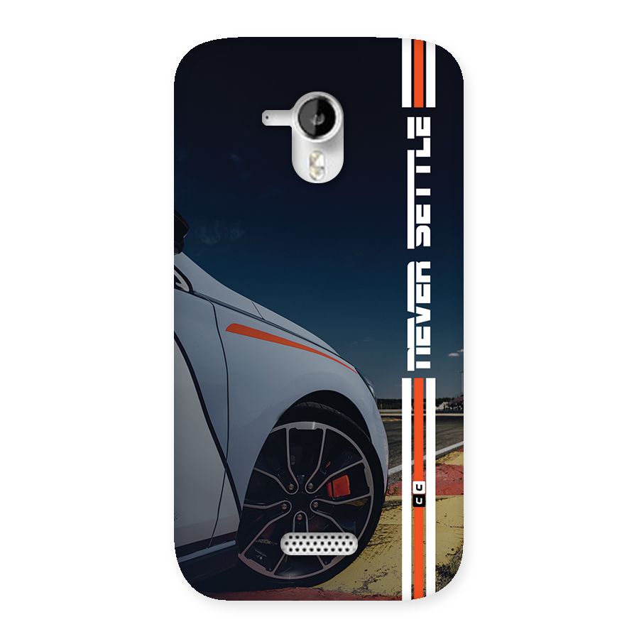 Never Settle SuperCar Back Case for Canvas HD A116