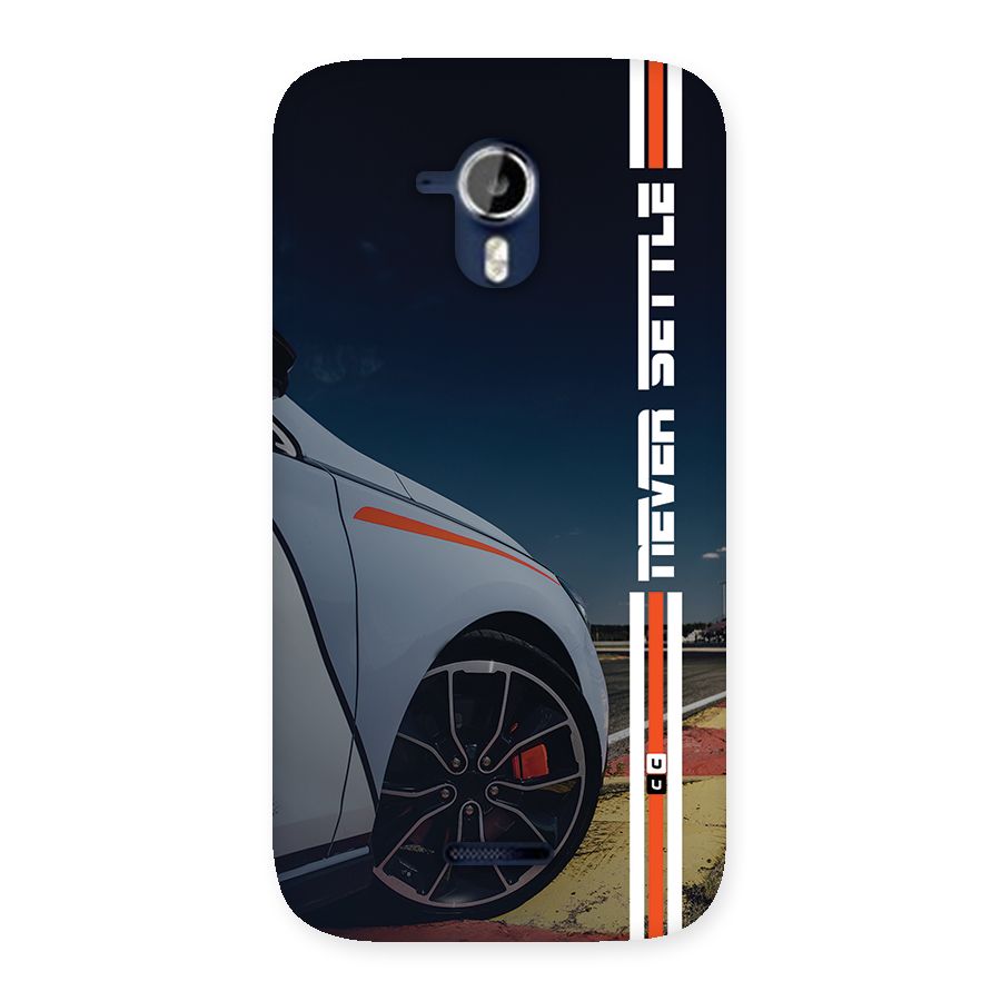 Never Settle SuperCar Back Case for Canvas Magnus A117
