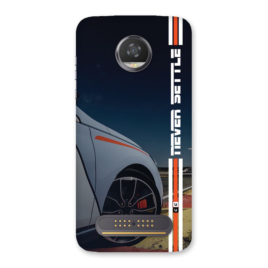 Never Settle SuperCar Back Case for Moto Z2 Play