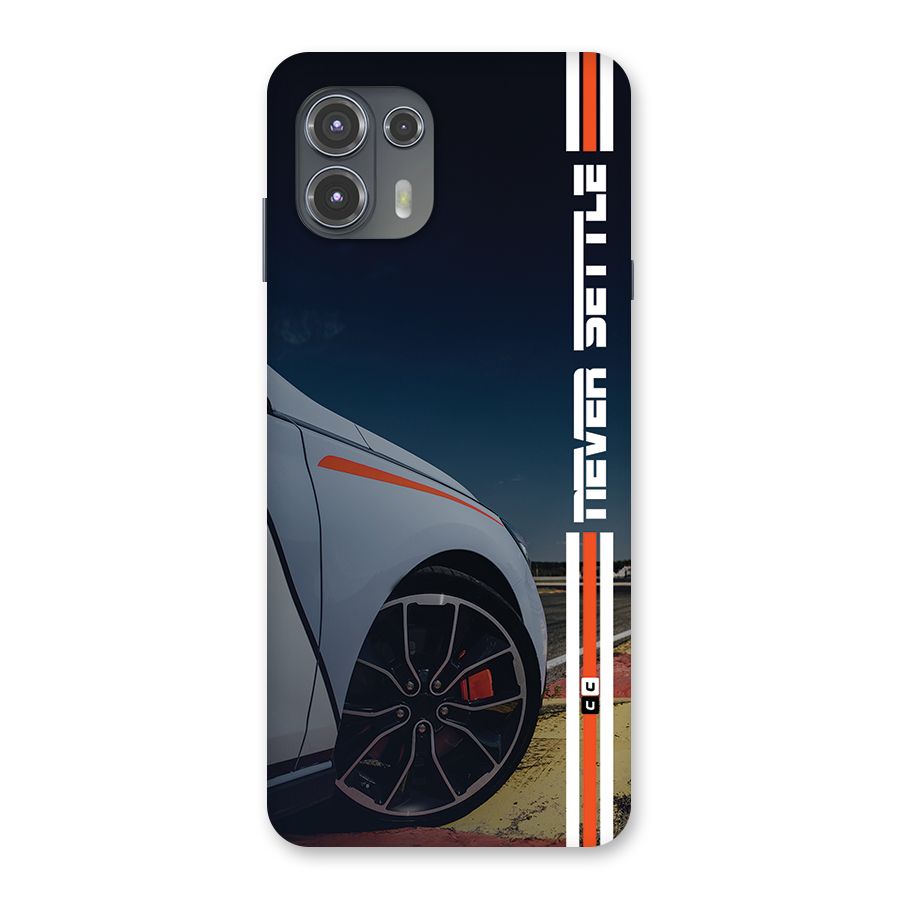Never Settle SuperCar Back Case for Motorola Edge 20 Fusion