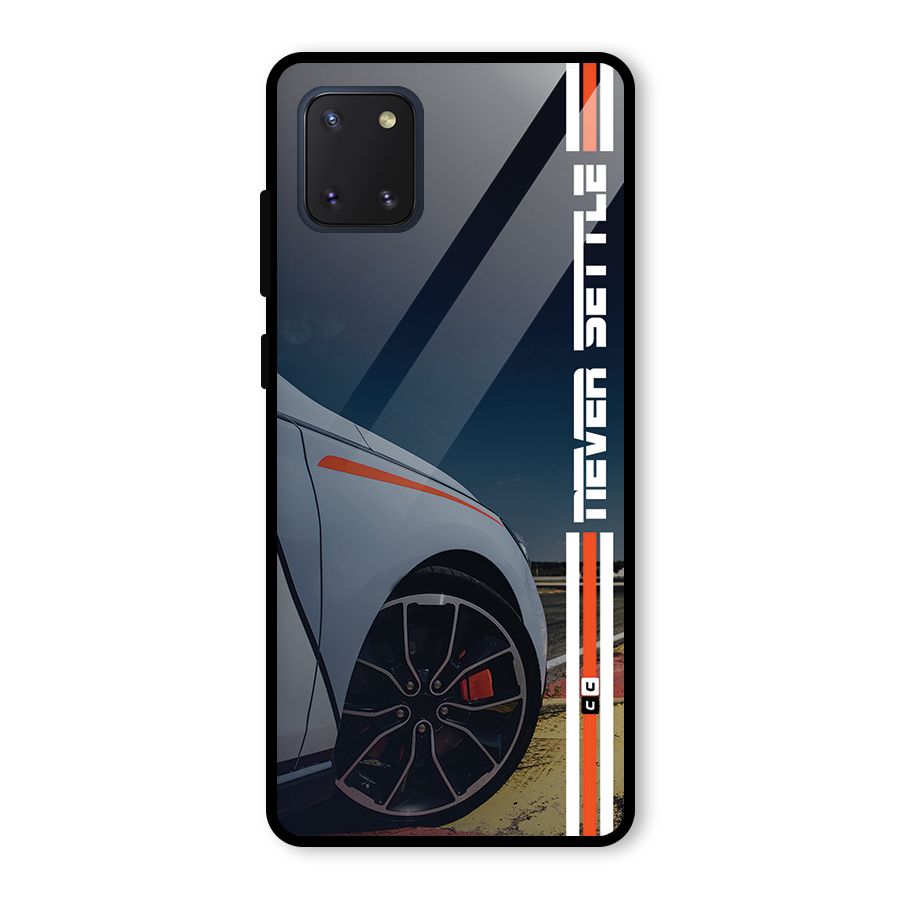 Never Settle SuperCar Glass Back Case for Galaxy Note 10 Lite