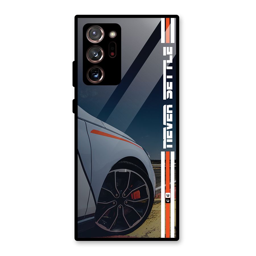 Never Settle SuperCar Glass Back Case for Galaxy Note 20 Ultra