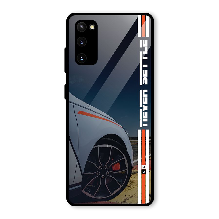 Never Settle SuperCar Glass Back Case for Galaxy S20 FE 5G