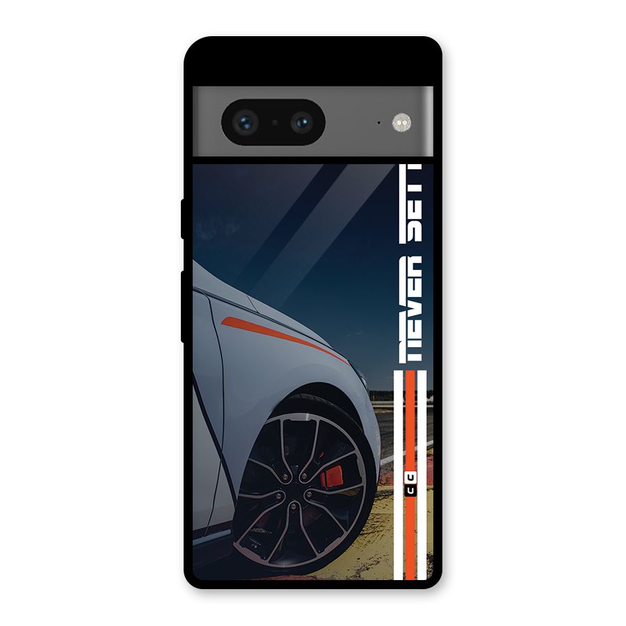 Never Settle SuperCar Glass Back Case for Google Pixel 7