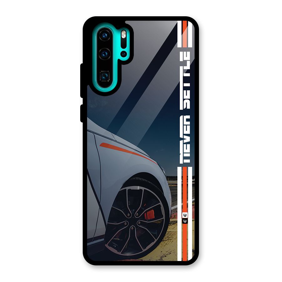 Never Settle SuperCar Glass Back Case for Huawei P30 Pro