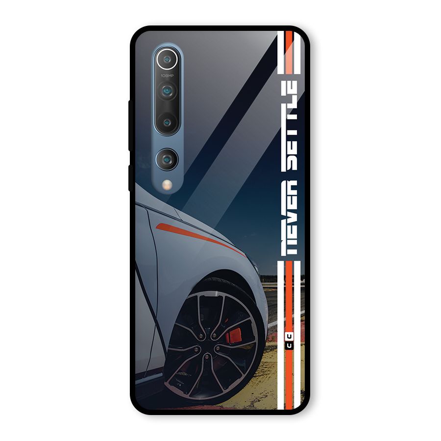 Never Settle SuperCar Glass Back Case for Mi 10