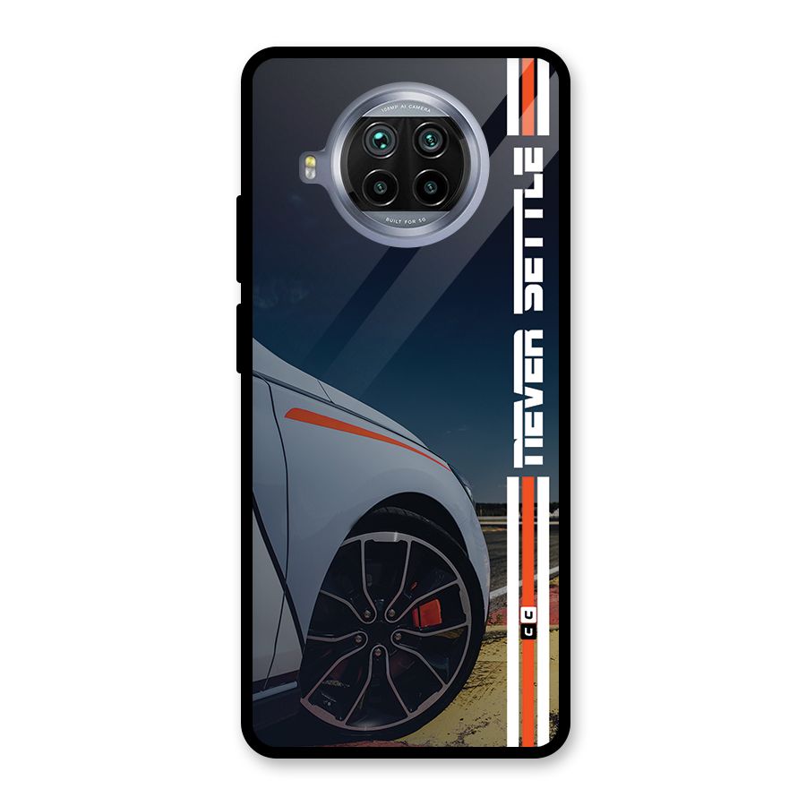 Never Settle SuperCar Glass Back Case for Mi 10i