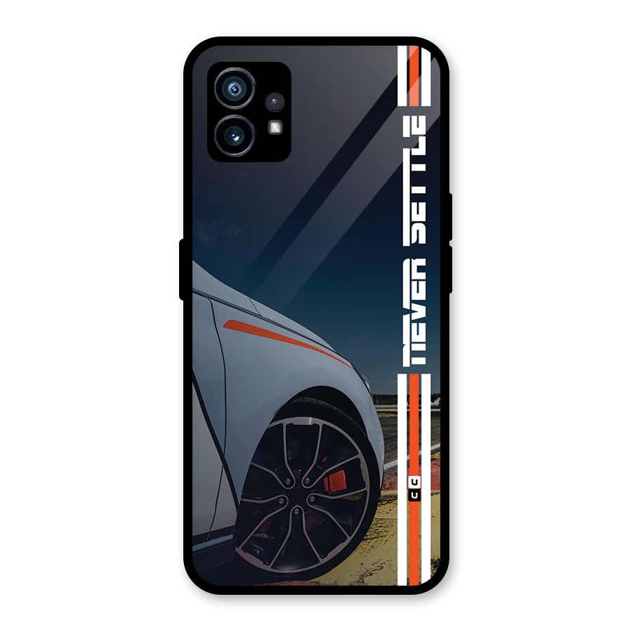 Never Settle SuperCar Glass Back Case for Nothing Phone 1
