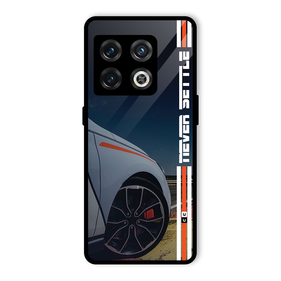 Never Settle SuperCar Glass Back Case for OnePlus 10 Pro 5G