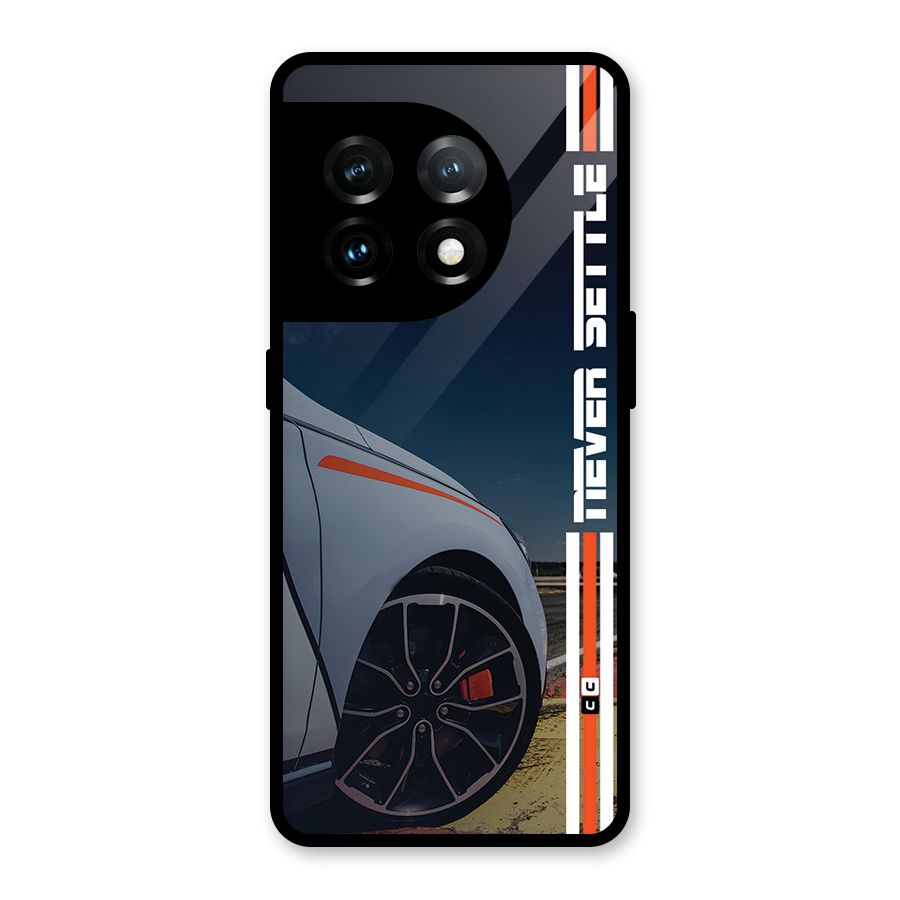 Never Settle SuperCar Glass Back Case for OnePlus 11