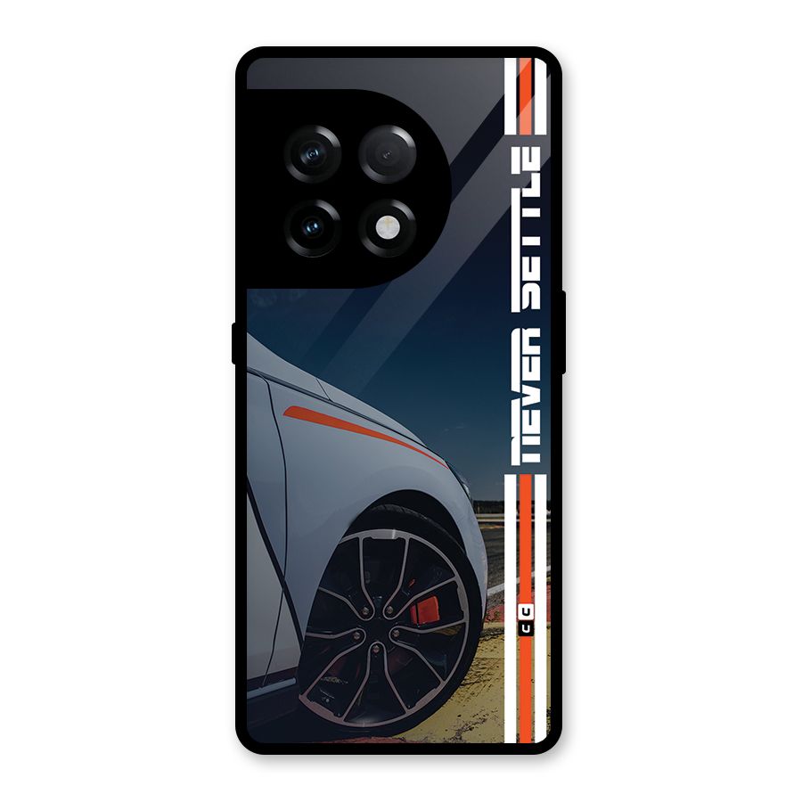 Never Settle SuperCar Glass Back Case for OnePlus 11R