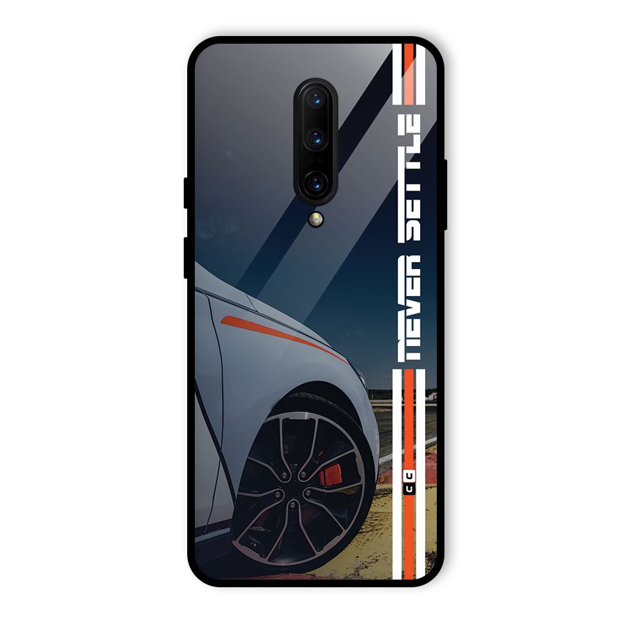 Never Settle SuperCar Glass Back Case for OnePlus 7 Pro