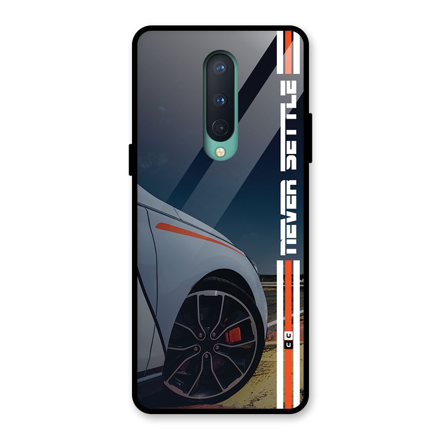 Never Settle SuperCar Glass Back Case for OnePlus 8