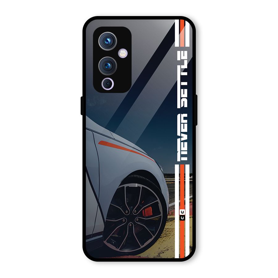 Never Settle SuperCar Glass Back Case for OnePlus 9