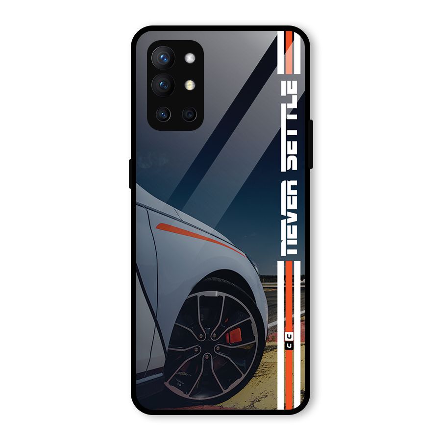 Never Settle SuperCar Glass Back Case for OnePlus 9R