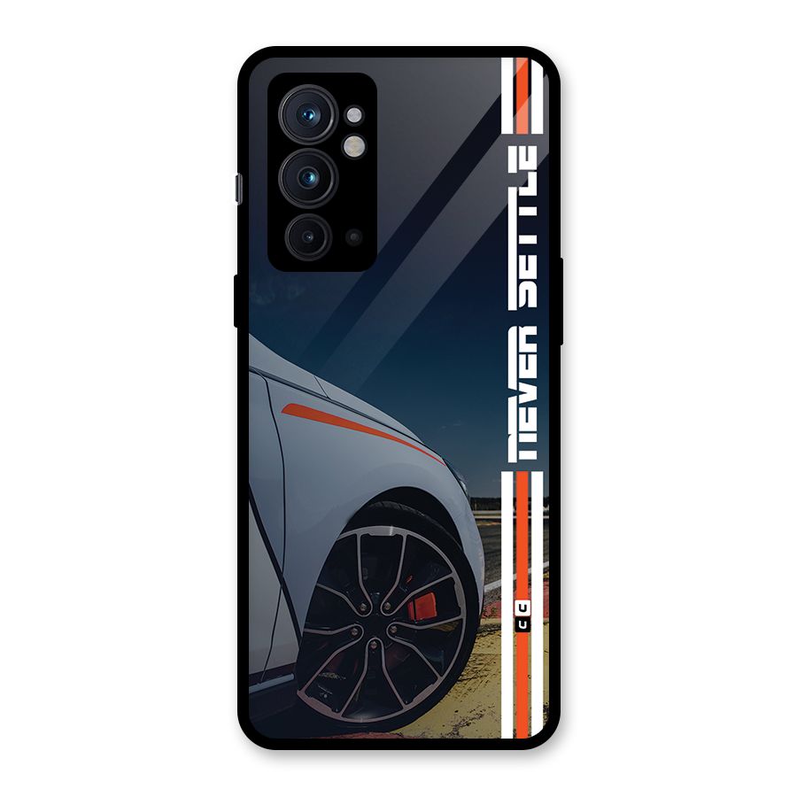 Never Settle SuperCar Glass Back Case for OnePlus 9RT 5G