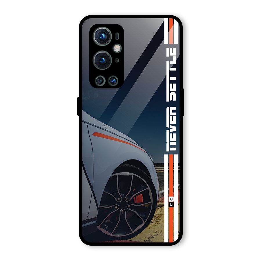 Never Settle SuperCar Glass Back Case for OnePlus 9 Pro