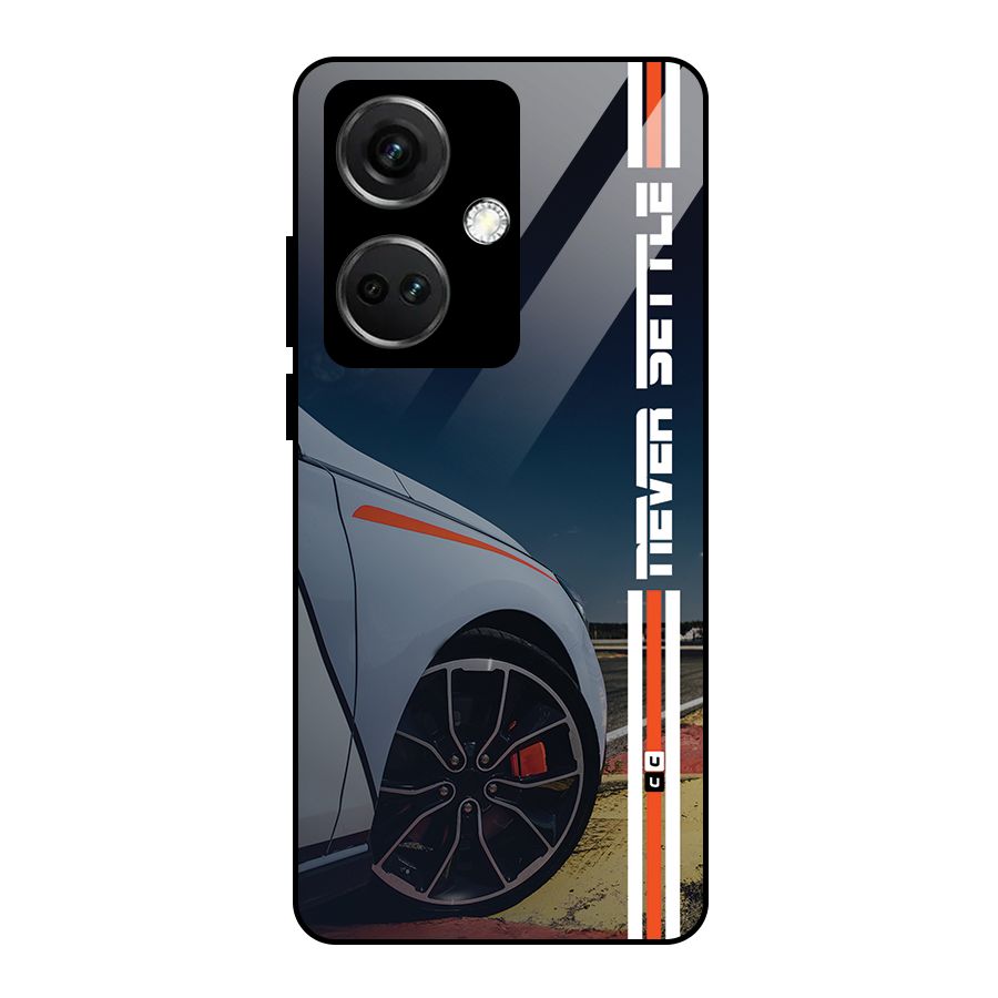 Never Settle SuperCar Glass Back Case for OnePlus Nord CE 3 5G