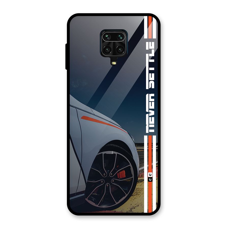 Never Settle SuperCar Glass Back Case for Poco M2 Pro