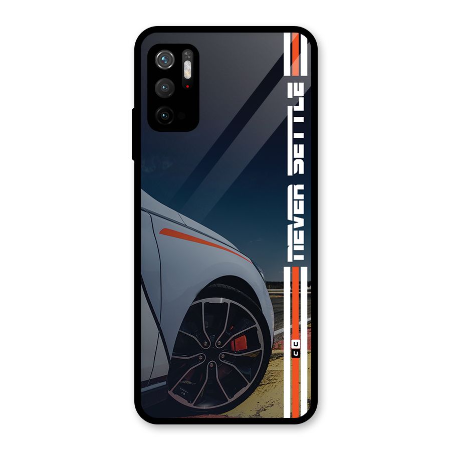 Never Settle SuperCar Glass Back Case for Poco M3 Pro 5G