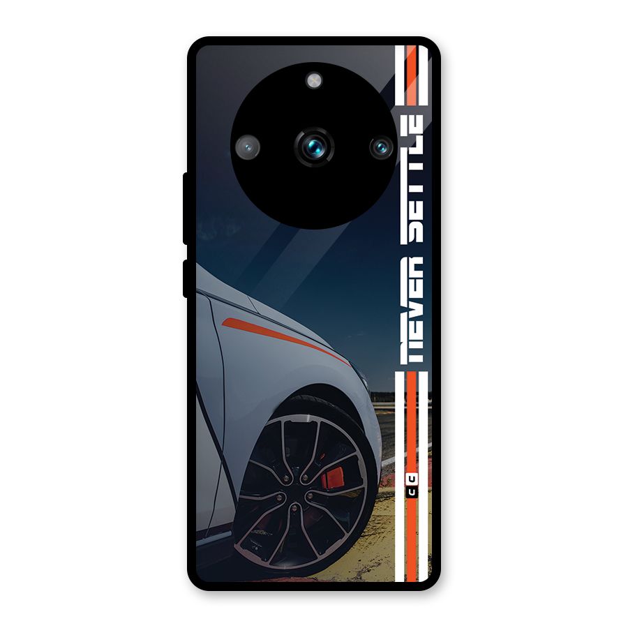 Never Settle SuperCar Glass Back Case for Realme 11 Pro Plus