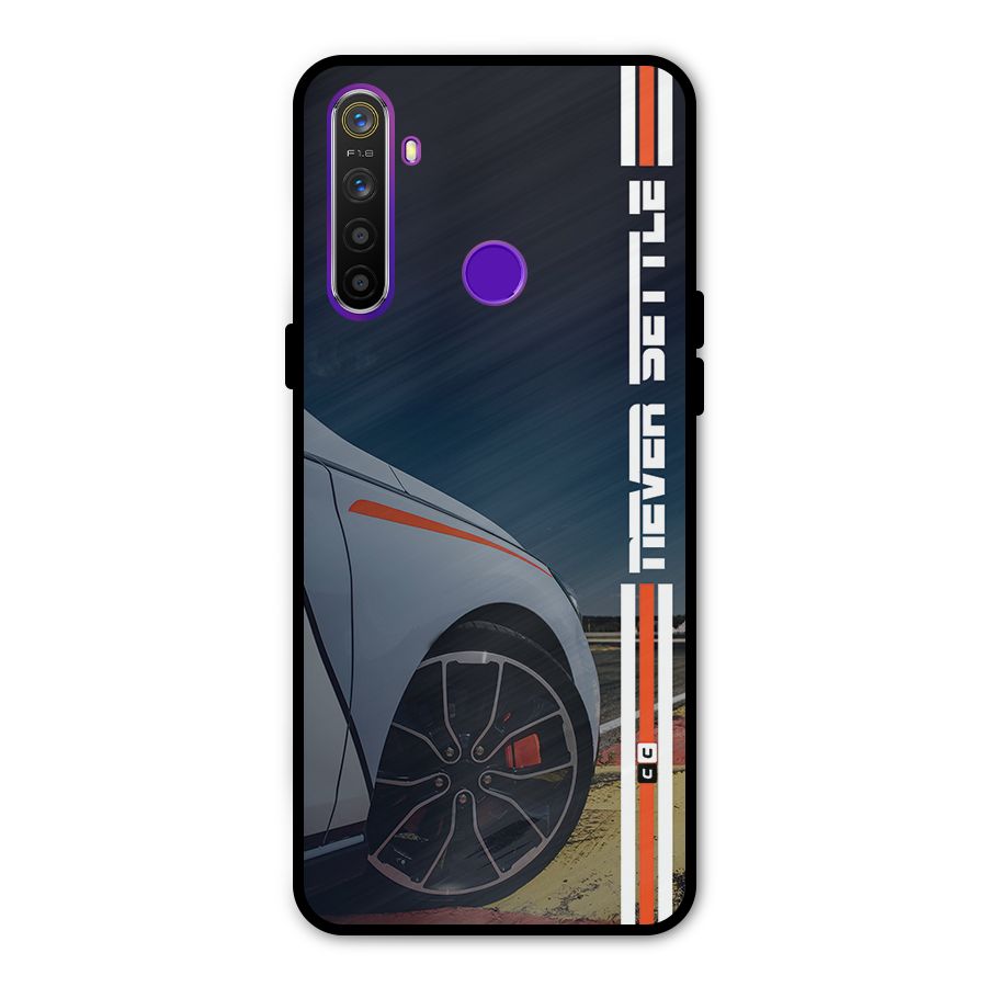 Never Settle SuperCar Glass Back Case for Realme 5s