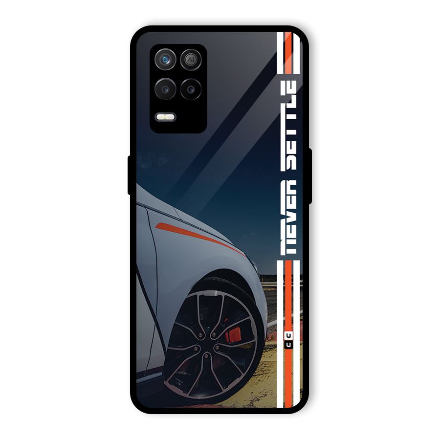 Never Settle SuperCar Glass Back Case for Realme 8s 5G