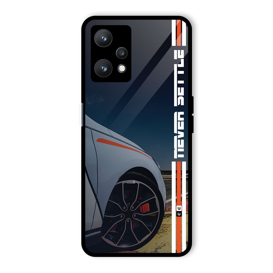 Never Settle SuperCar Glass Back Case for Realme 9 Pro 5G