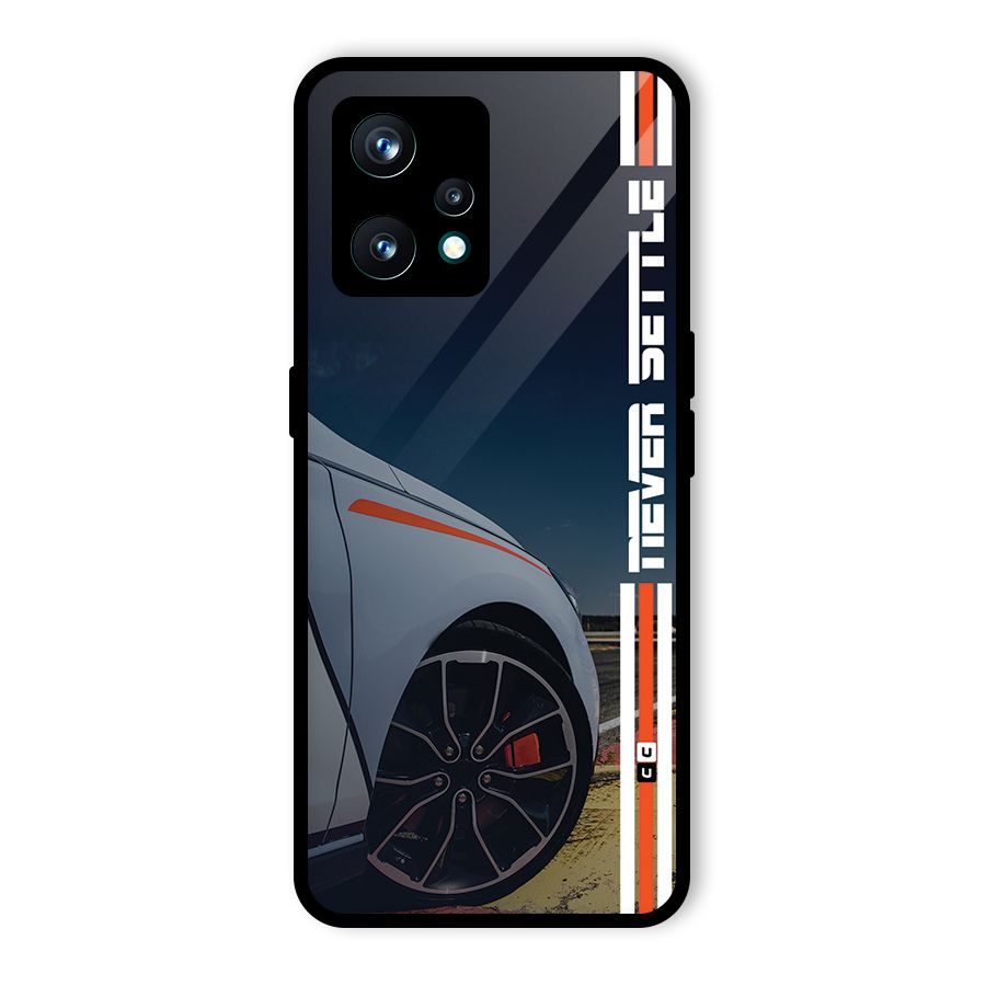 Never Settle SuperCar Glass Back Case for Realme 9 Pro Plus 5G