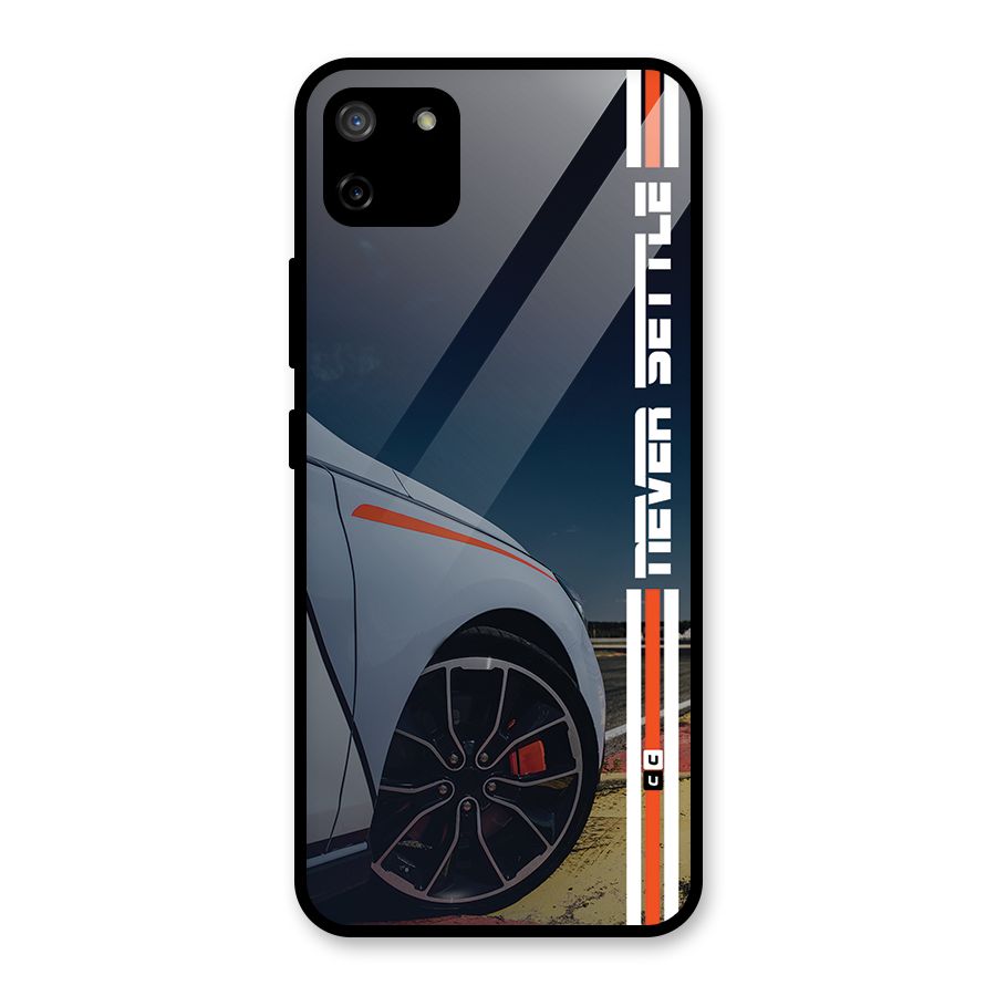Never Settle SuperCar Glass Back Case for Realme C11