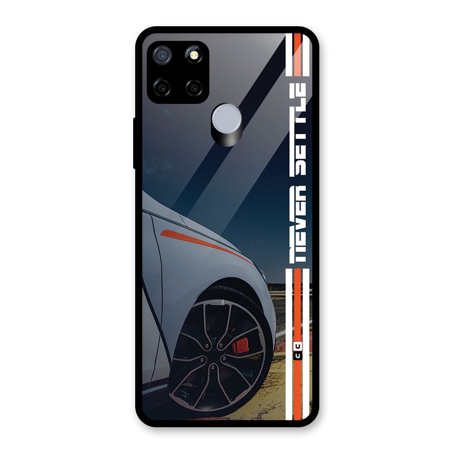 Never Settle SuperCar Glass Back Case for Realme C12