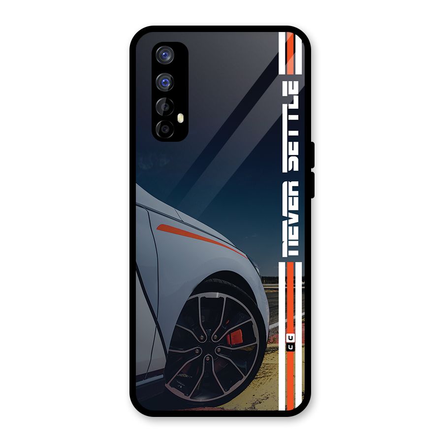Never Settle SuperCar Glass Back Case for Realme Narzo 20 Pro