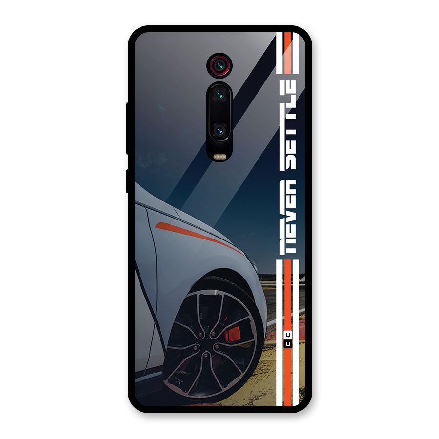 Never Settle SuperCar Glass Back Case for Redmi K20