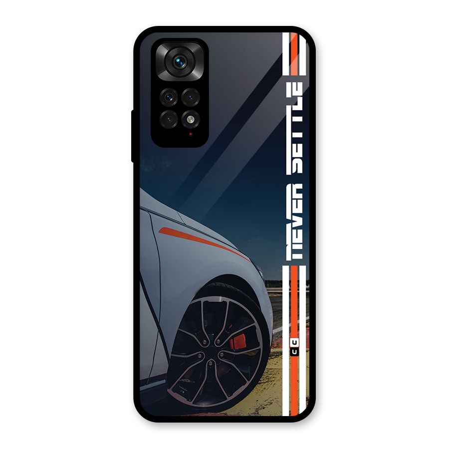 Never Settle SuperCar Glass Back Case for Redmi Note 11S