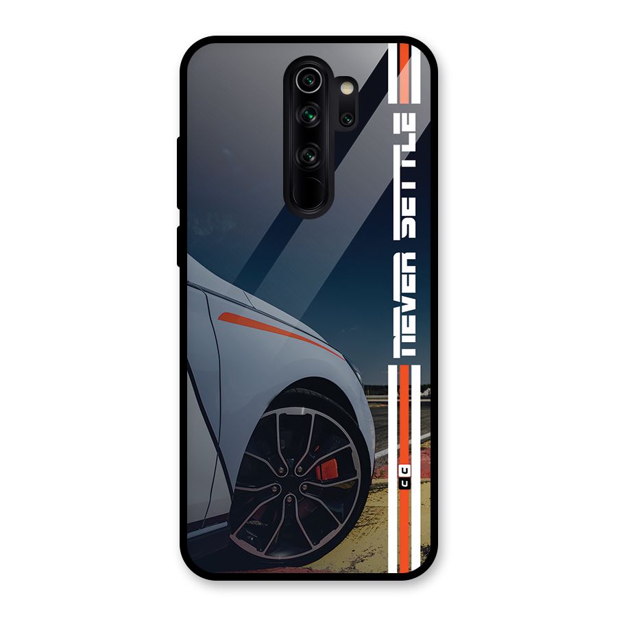 Never Settle SuperCar Glass Back Case for Redmi Note 8 Pro