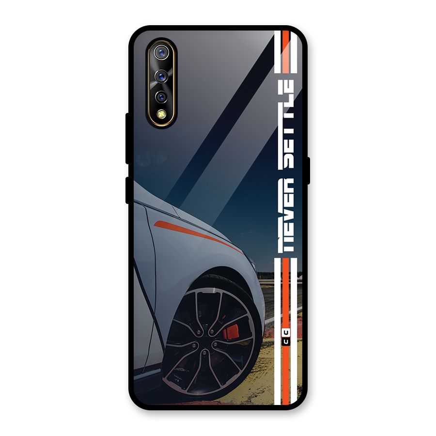 Never Settle SuperCar Glass Back Case for Vivo S1