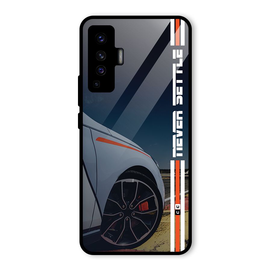 Never Settle SuperCar Glass Back Case for Vivo X50