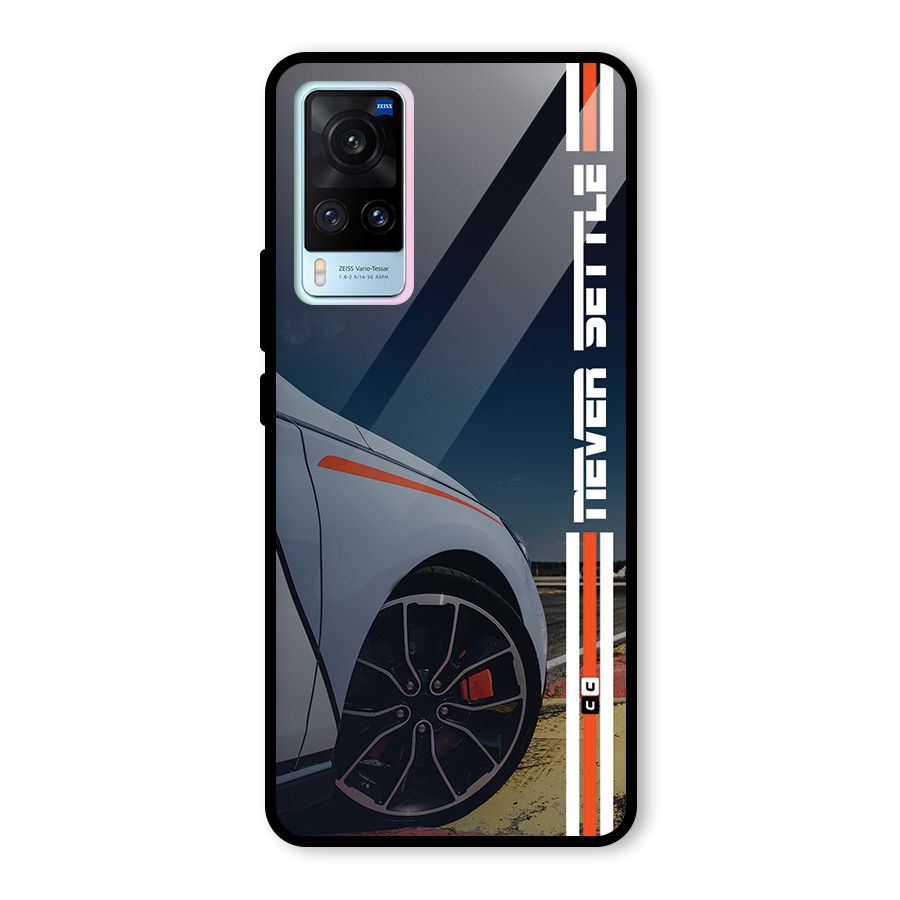 Never Settle SuperCar Glass Back Case for Vivo X60