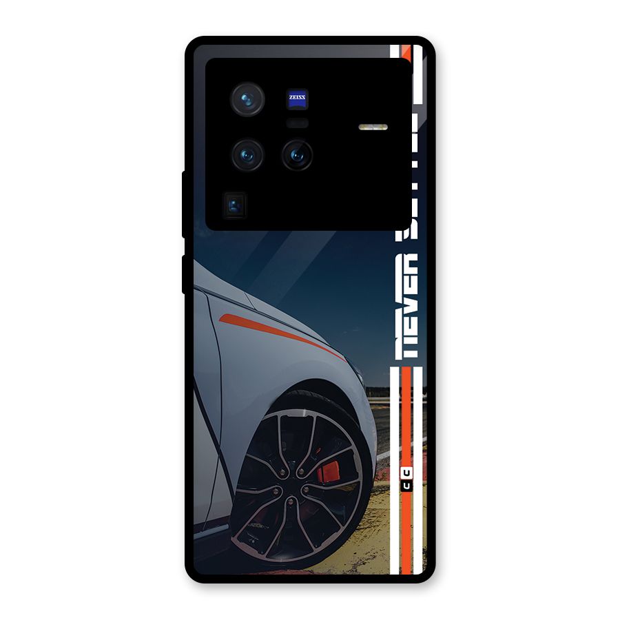 Never Settle SuperCar Glass Back Case for Vivo X80 Pro