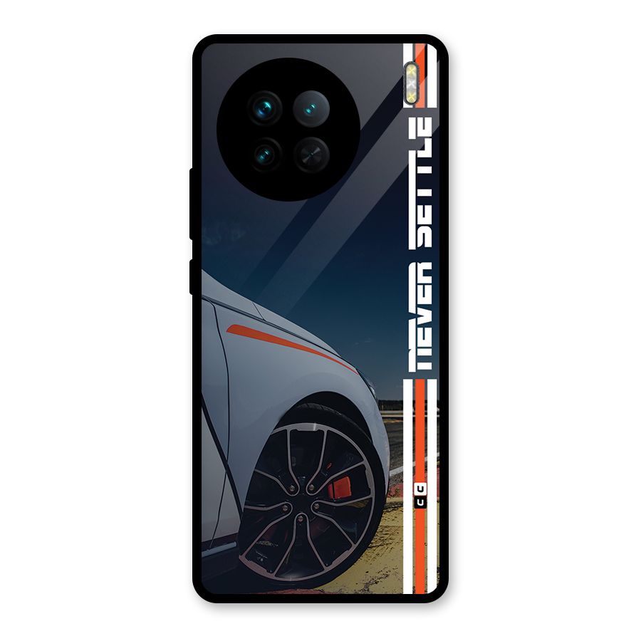 Never Settle SuperCar Glass Back Case for Vivo X90