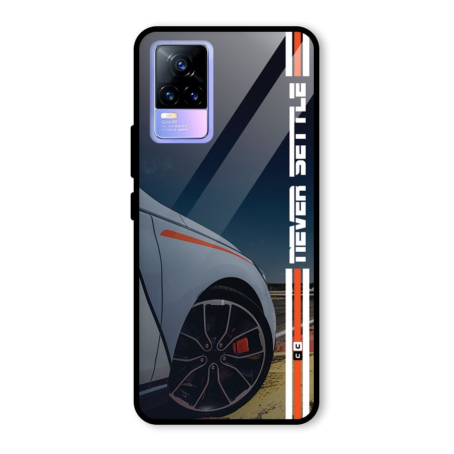 Never Settle SuperCar Glass Back Case for Vivo Y73