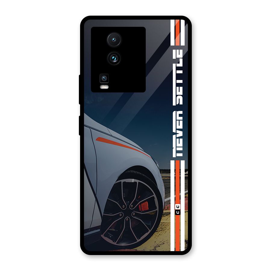Never Settle SuperCar Glass Back Case for Vivo iQOO Neo 7