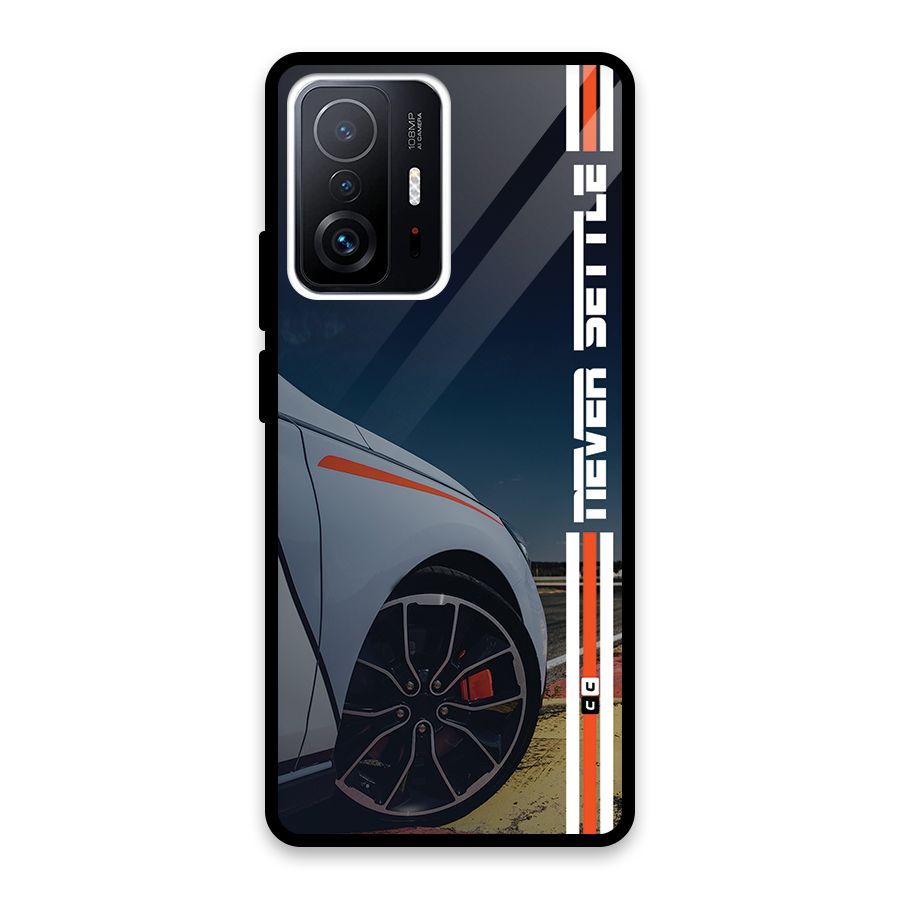 Never Settle SuperCar Glass Back Case for Xiaomi 11T Pro