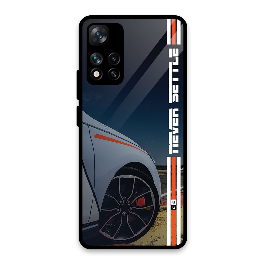 Never Settle SuperCar Glass Back Case for Xiaomi 11i HyperCharge 5G